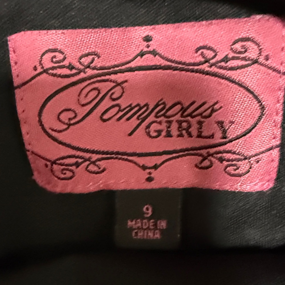 3/$10 Pompous Girly Strapless Y2K Black and Tan Chevron Dress - Picture 3 of 6